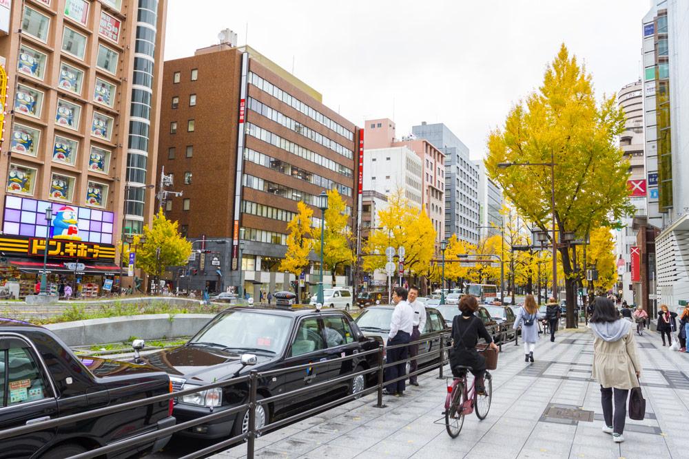 Midosuji viale lusso shopping guida osaka